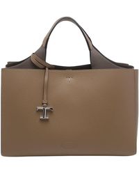 Tod's - Di Reverse Leather Tote Bag - Lyst