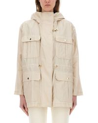 Fay - Linen And Cotton Canvas Parka - Lyst