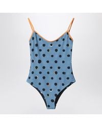 Fendi - Reversible Polka Dot One-Piece Swimsuit - Lyst
