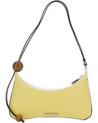 Jacquemus - 'Le Grand Bisou Perle' Shoulder Bag With Adjustable Shoulder Strap And Front Logo - Lyst