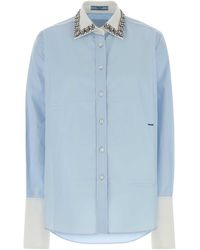 Prada - Regular Embellished Shirt - Lyst