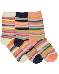 Paul Smith - Swirl-Pattern Socks (Pack Of Three) - Lyst