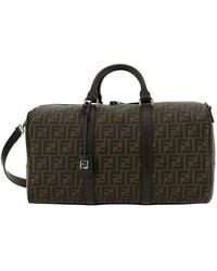 Fendi - 'Large Duffle' Travel Bag With Ff Motif - Lyst