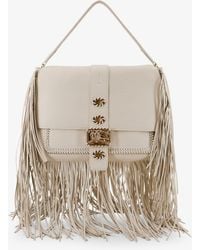 Burberry - Rider Leather Handbag With Metal Equestrian Knit Logo - Lyst