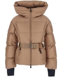 Moncler - 'Nisene' Down Jacket With Buckled Belt On The Fr - Lyst