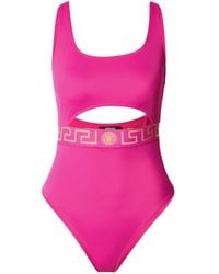 Versace - One-Piece Swimsuit With Greca Border - Lyst