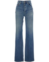 Saint Laurent - '70's' Five Pocket Jeans With Flared Leg Design - Lyst