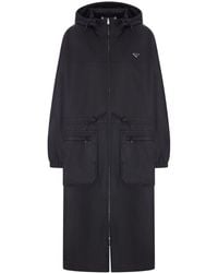 Prada - Re-Nylon Trench Coat With Hood - Lyst