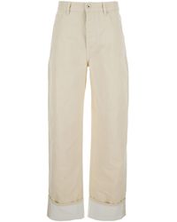 Bottega Veneta - Jeans With Cuffs On The Edges And Removable Patch With Hare On The Back - Lyst