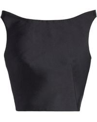 Jil Sander - Silk And Wool Cropped Top - Lyst