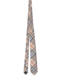 Burberry - Check Silk Tie Accessories - Lyst
