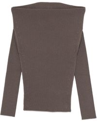 Rick Owens - Wool Off-Shoulder Sweater - Lyst