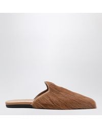 Prada - Sandy Hairy-Effect Sabot - Lyst