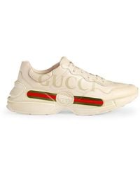 Gucci - Rhyton Logo Leather Sneaker - Lyst