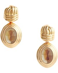 Self-Portrait - Self Portrait Knot Tiered Amber Earrings - Lyst