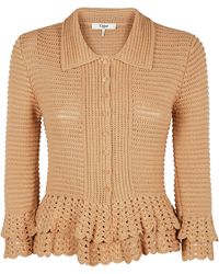 Chloé - Frilled Crochet Knit Blouse - Lyst