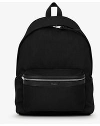 Saint Laurent - Nylon And Leather City Backpack - Lyst