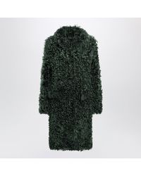 Prada - Emerald Fur Coat - Lyst