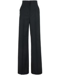 Max Mara - 'Fernet' Pants With Wide Leg And Logo Lettering On The Rear - Lyst