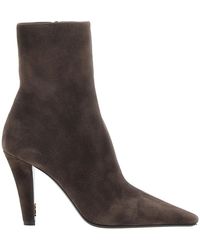 Saint Laurent - Ankle Boots Jill Suede Calf Leather - Lyst