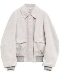 Loewe - Suede Leather Bomber Jacket - Lyst
