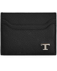 Tod's - Grained Leather Card Holder - Lyst