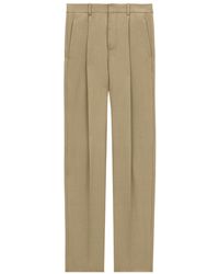 Saint Laurent - Wool Gabardine Trousers - Lyst