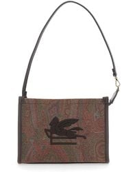 Etro - 'Arnica' Clutch With Embroidered Logo On The Front And All-Over Motif - Lyst
