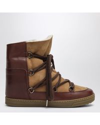 Isabel Marant - Suede Ankle Boots With Leather Inserts - Lyst