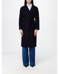 Max Mara - Long Belted Wool And Cashmere Robe Coat With Classic Collar - Lyst