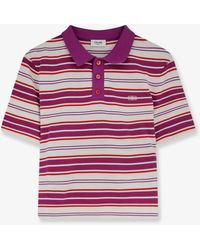 Celine - Cotton Polo Shirt With Striped Pattern - Lyst