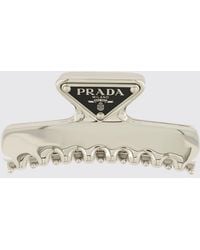 Prada - Metal Hair Clip With Logo - Lyst