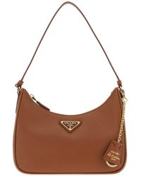 Prada - Caramel Leather Re-Edition 2005 Shoulder Bag - Lyst
