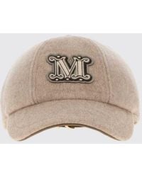 Max Mara - Pure Cashmere Baseball Cap With Embroidered Monogram - Lyst