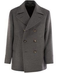 Brunello Cucinelli - One-And-A-Half-Breasted Wool Coat - Lyst