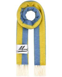 Marni - Embroidered Wool Blend Scarf - Lyst