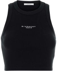 Givenchy - Stretch Cotton Crop-Top - Lyst
