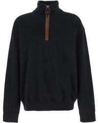 JW Anderson - Sweatshirt With Front Zip And Embroidered Logo On The Sleeve - Lyst