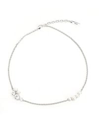 Givenchy - Crystal Pearl Mixed Silvery S Necklace - Lyst
