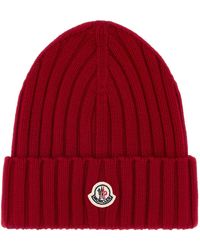 Moncler - Wool Beanie Hat - Lyst