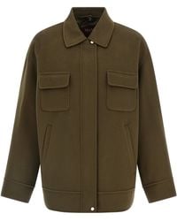 Max Mara - Mstdisco Coats And Trench Coats Green - Lyst