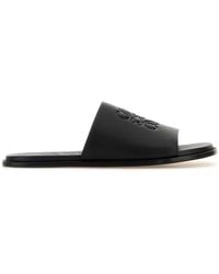 Loewe - Paula's Ibiza Leather Paula S Ibiza Flex Slippers - Lyst