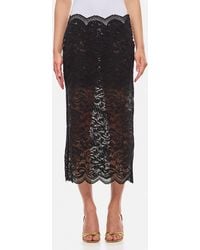 Rabanne - Rabanne Lace Long Midi Skirt - Lyst