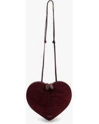 Alaïa - Le Coeur Suede And Leather Shoulder Bag - Lyst