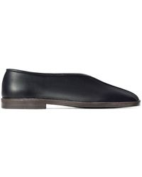 Lemaire - Piped Leather Flat Slippers - Lyst