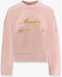 Moncler - Cotton Sweatshirt With Logo Patch - Lyst