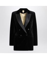 Max Mara - Velvet Double-Breasted Jacket - Lyst
