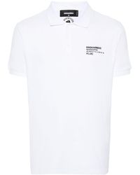 DSquared² - Logo Cotton Polo Shirt - Lyst
