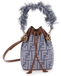 Fendi - 'Mon Tresor' Mini Handbag With Fringed Handle And Adjustable And Removable Shoulder Strap - Lyst