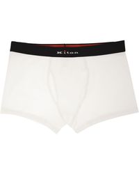 Kiton - Stretch Cotton Boxer Briefs With Logo - Lyst